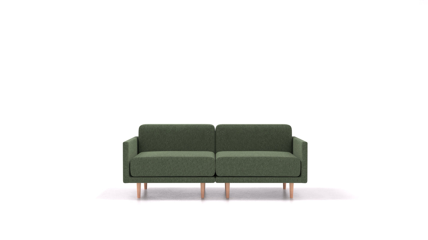 Clooods 2M, modularna sjedeća garnitura FEYDOM u tkanini Icon IC-39 Forest, svijetle noge