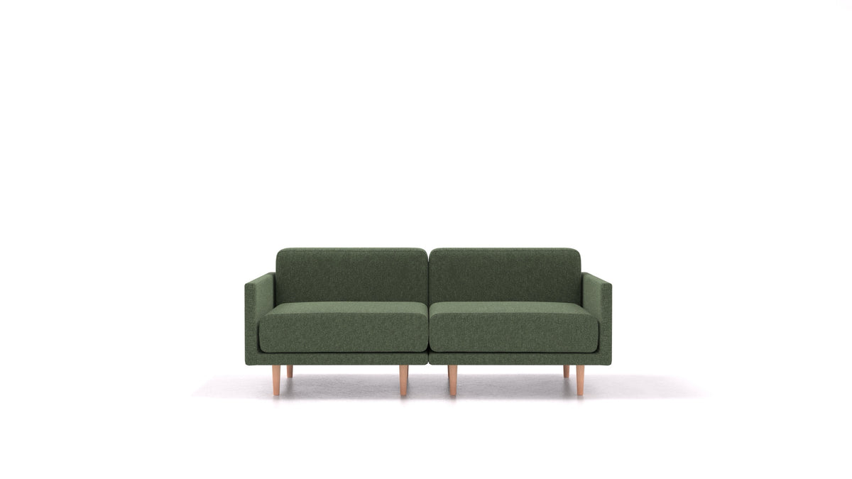 Clooods 2M, modularna sjedeća garnitura FEYDOM u tkanini Icon IC-39 Forest, svijetle noge