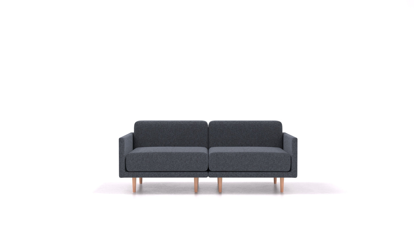 Clooods 2M, modularna sjedeća garnitura FEYDOM u tkanini Icon IC-79 Deep Blue, svijetle noge