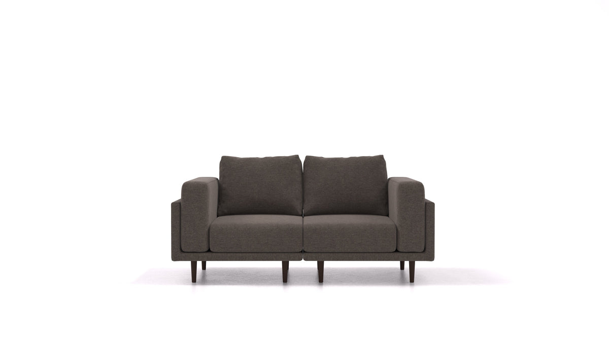 Clooods 2S, modularna sjedeća garnitura FEYDOM u tkanini Velare ET-12 Dark Grey, tamne noge