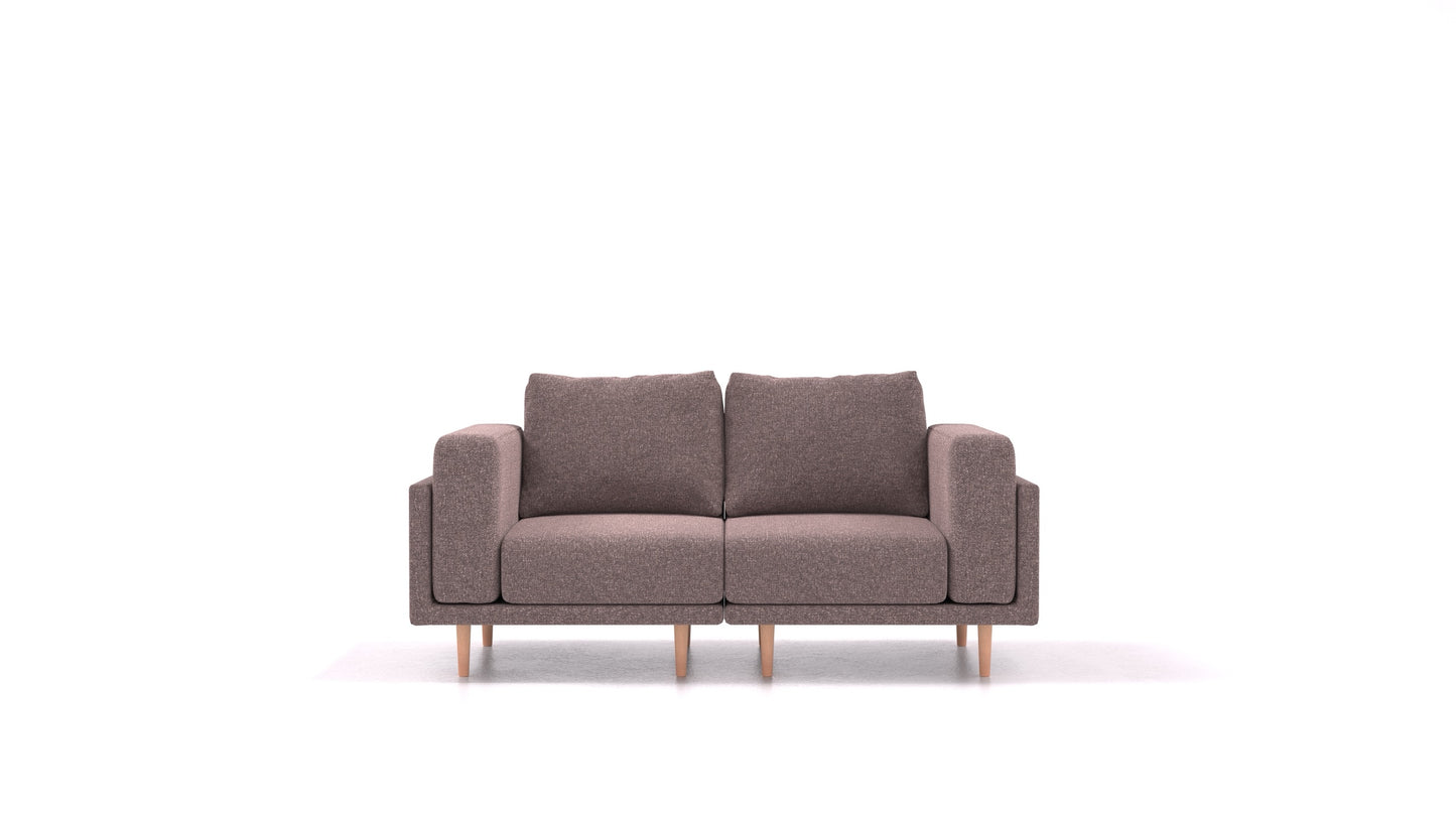 Clooods 2S, modularna sjedeća garnitura FEYDOM u tkanini Icon IC-69 Marmo, svijetle noge