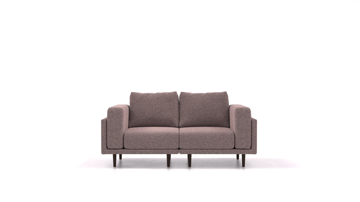 Clooods 2S, modularna sjedeća garnitura FEYDOM u tkanini Icon IC-69 Marmo, tamne noge