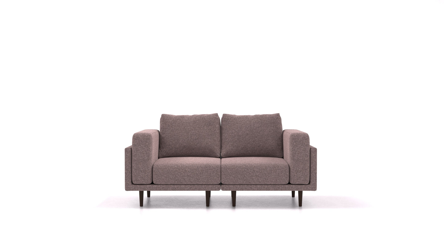 Clooods 2S, modularna sjedeća garnitura FEYDOM u tkanini Icon IC-69 Marmo, tamne noge