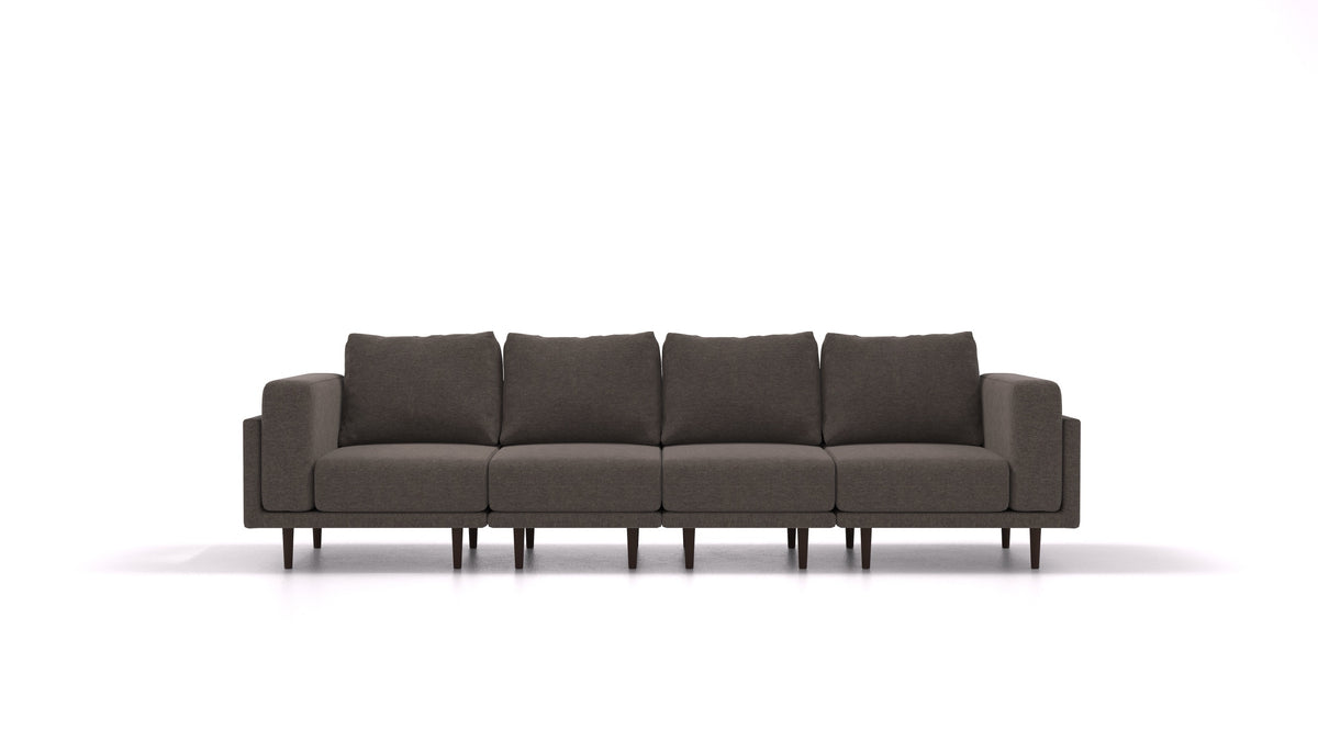 Clooods 4S, modularna sjedeća garnitura FEYDOM u tkanini Velare ET-12 Dark Grey, tamne noge