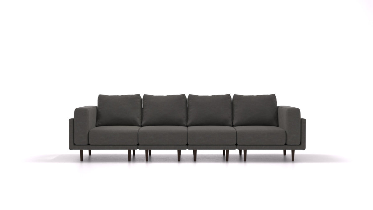 Clooods 4S, modularna sjedeća garnitura FEYDOM u tkanini Mollia FF-12 Dark Grey, tamne noge