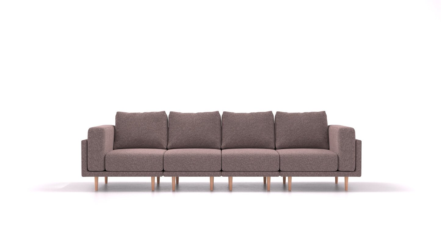 Clooods 4S, modularna sjedeća garnitura FEYDOM u tkanini Icon IC-69 Marmo, svijetle noge