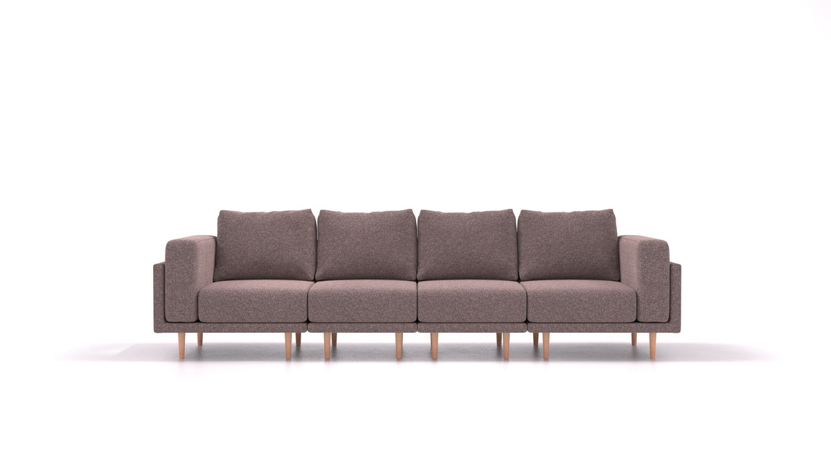 Clooods 4S, modularna sjedeća garnitura FEYDOM u tkanini Icon IC-69 Marmo, svijetle noge