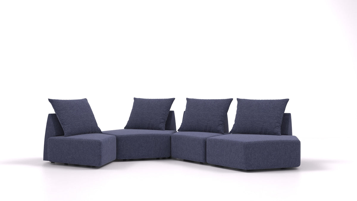 Matacao3 Archipelago, modularna sjedeća garnitura FEYDOM u tkanini Velare ET-80 Noble Blue