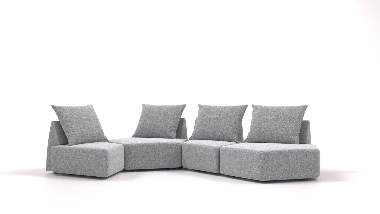 Matacao3 Archipelago, modularna sjedeća garnitura FEYDOM u tkanini Phoenix FE-92 Dark Grey