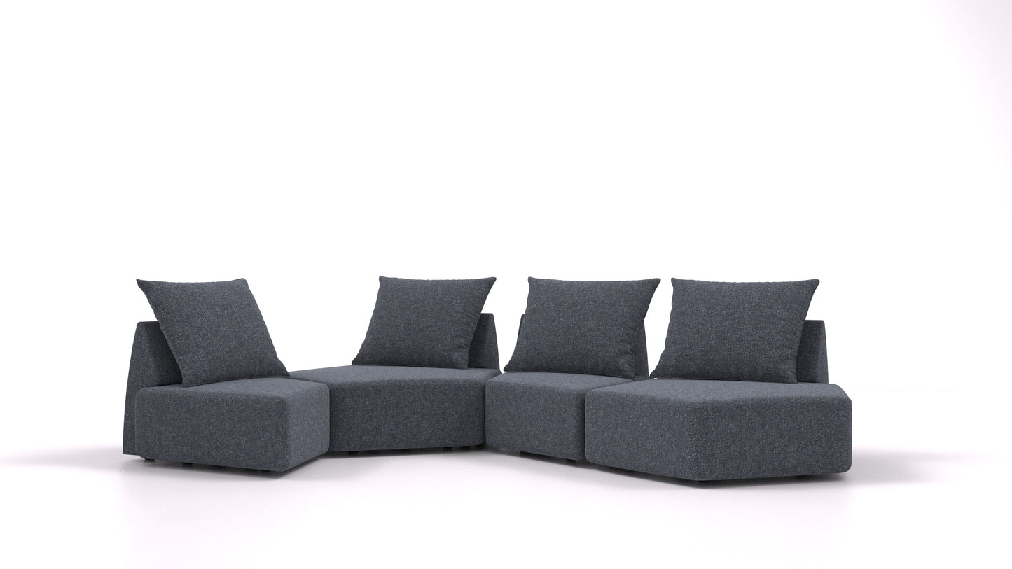 Matacao3 Archipelago, modularna sjedeća garnitura FEYDOM u tkanini Icon IC-79 Deep Blue