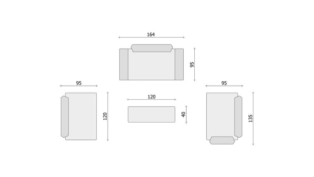 Choice 5 &ndash; 3x Dvosjed + Tabure