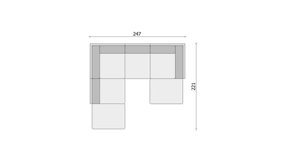 Clooods 4S2+ &ndash; Produžena U garnitura