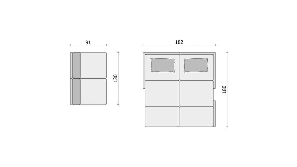 Clooods 4S2+ &ndash; Krevet + dvosjed