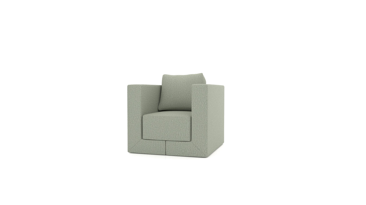 Naslonjač Q6, naslon FEYDOM u tkanini Heim HM-34 Jade