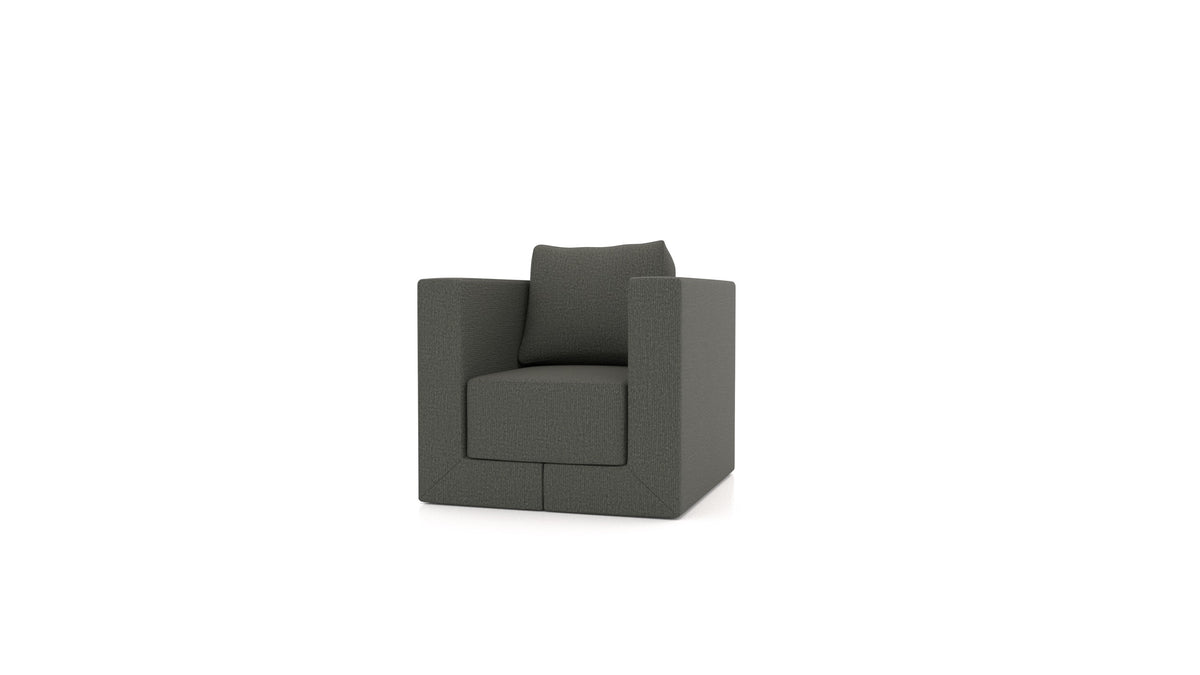 Naslonjač Q6, naslon FEYDOM u tkanini Heim HM-98 Dark Grey