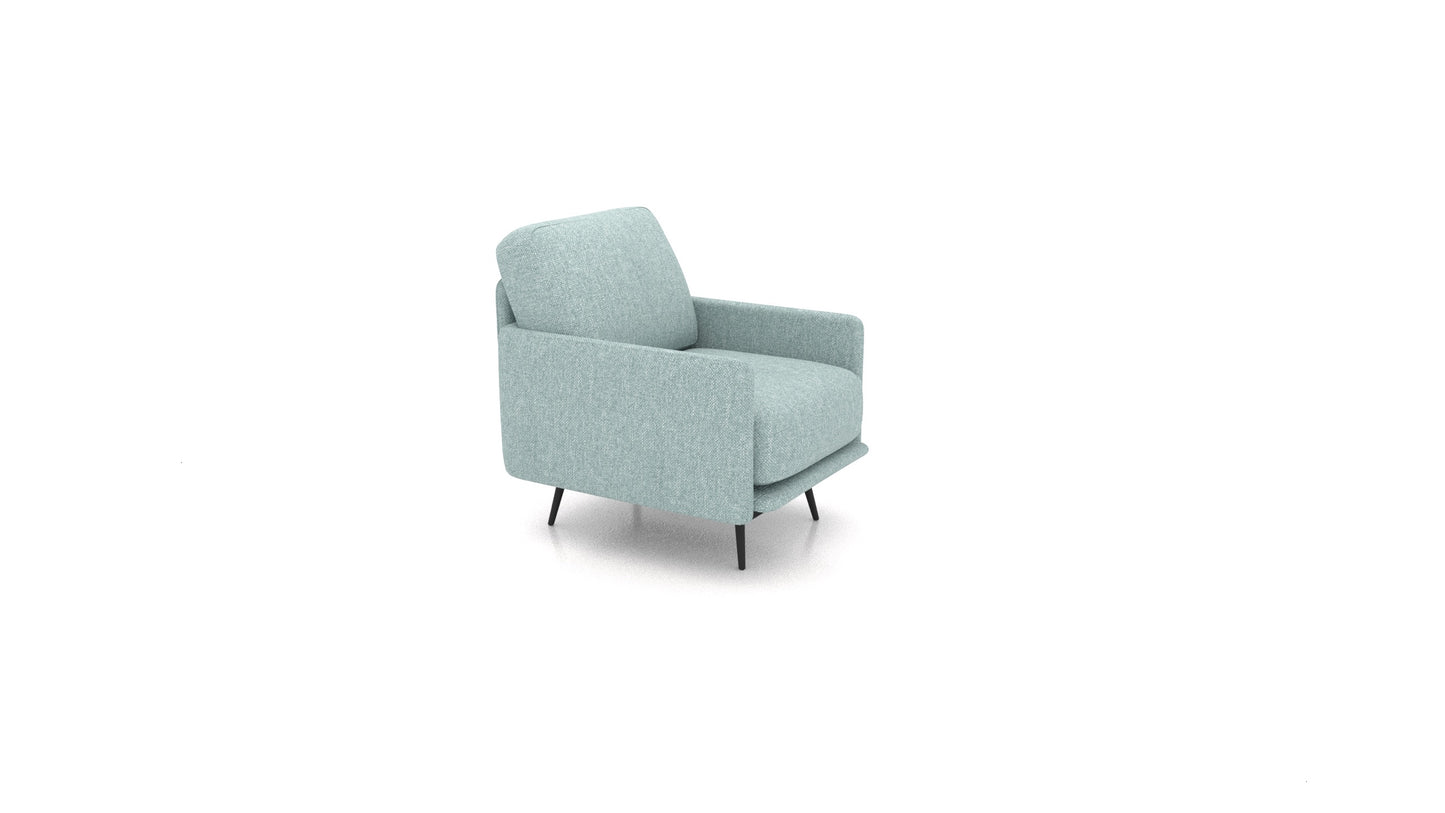 OIKO Fotelja+, element modularne sjedeće FEYDOM u tkanini Alure DE-75 Pastel Blue