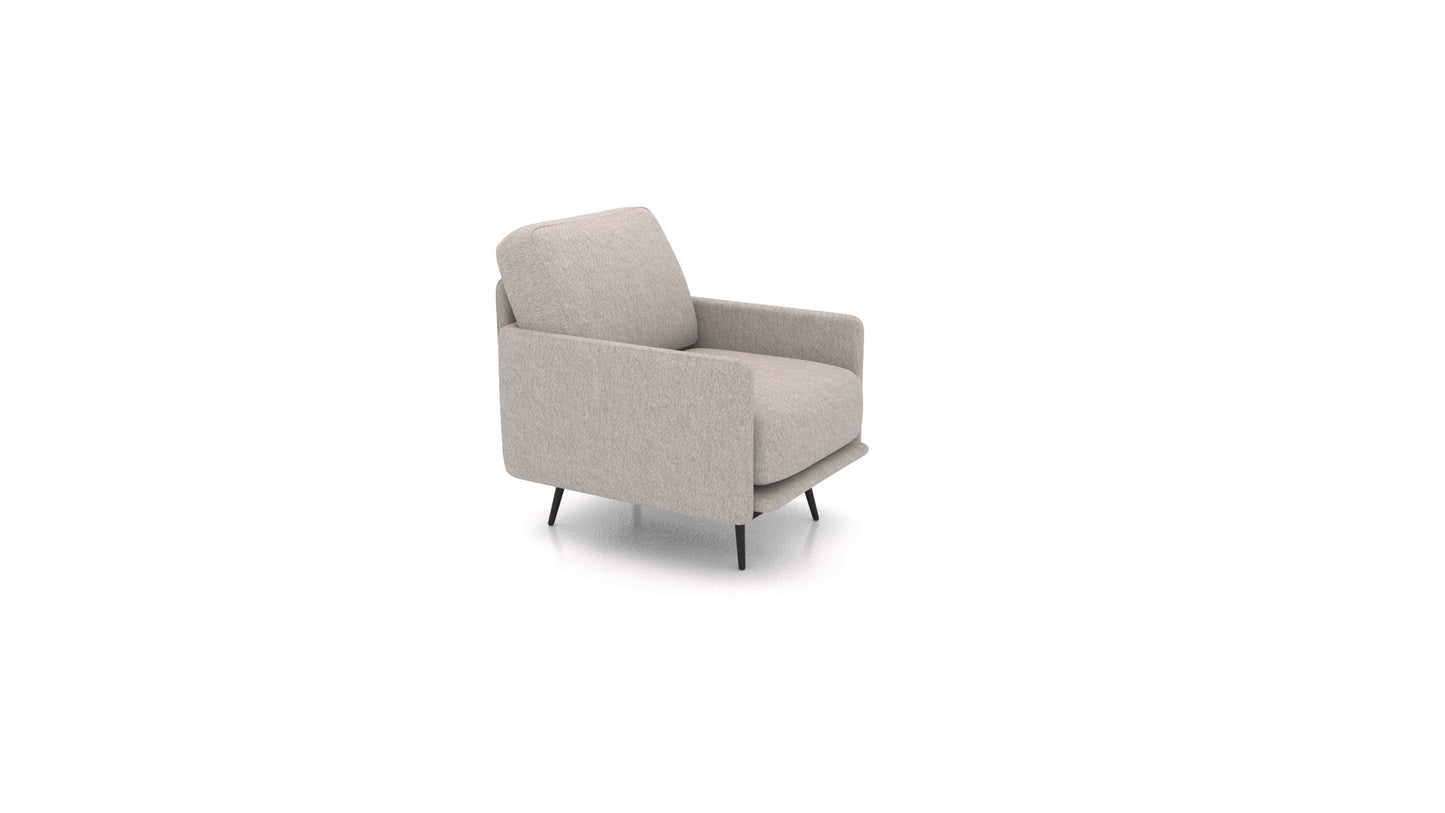 OIKO Fotelja+, element modularne sjedeće FEYDOM u tkanini Phoenix FE-84 Middle Grey
