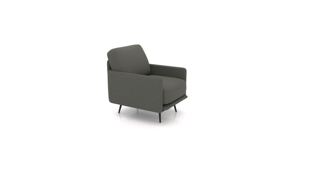 OIKO Fotelja+, element modularne sjedeće FEYDOM u tkanini Heim HM-98 Dark Grey