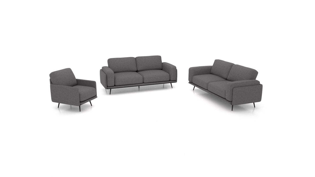 OIKO L, modularna sjedeća garnitura FEYDOM u tkanini Velare ET-12 Dark Grey