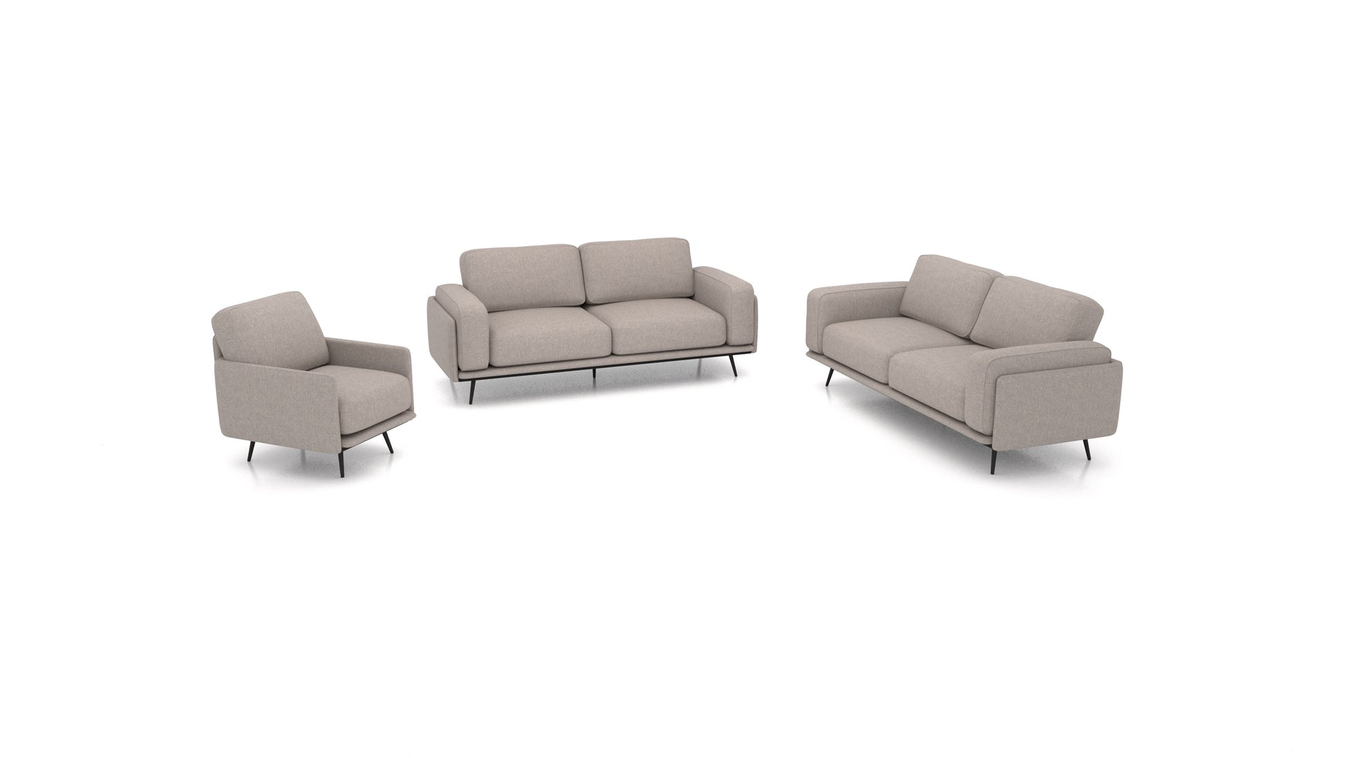 OIKO L, modularna sjedeća garnitura FEYDOM u tkanini Velare ET-15 Light Grey
