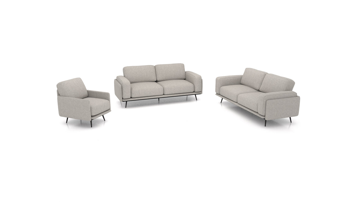 OIKO L, modularna sjedeća garnitura FEYDOM u tkanini Phoenix FE-84 Middle Grey