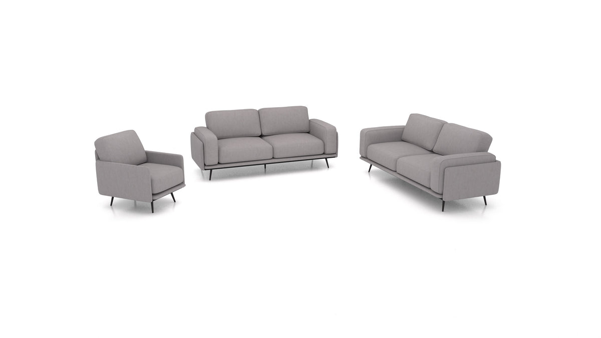 OIKO L, modularna sjedeća garnitura FEYDOM u tkanini Mollia FF-14 Middle Grey