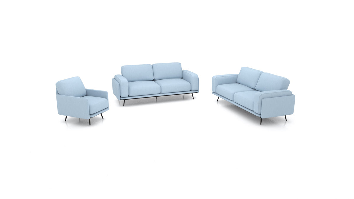 OIKO L, modularna sjedeća garnitura FEYDOM u tkanini Mollia FF-19 Pastel Blue