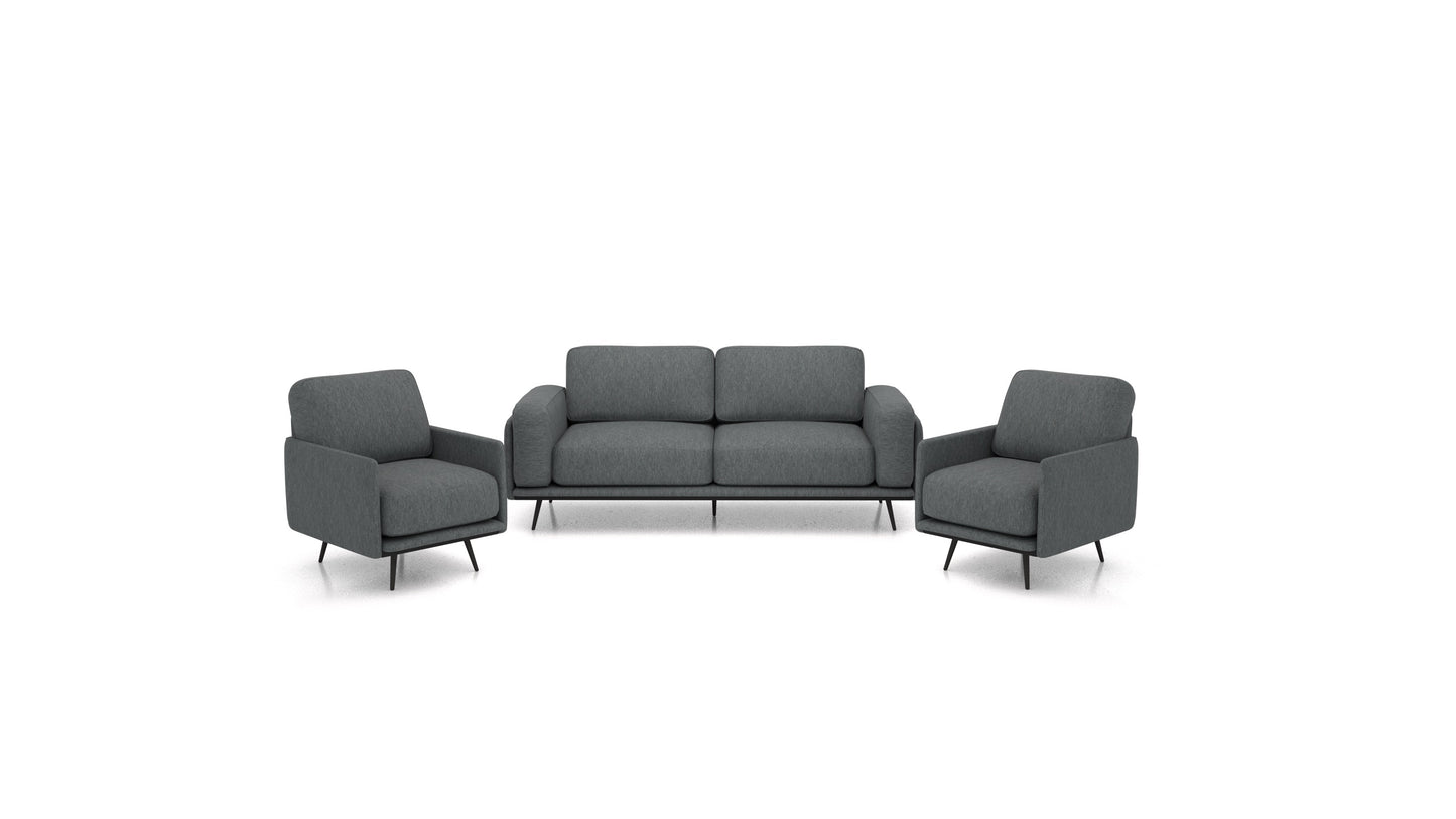 OIKO M, modularna sjedeća garnitura FEYDOM u tkanini Astra AT-88 Dark Grey