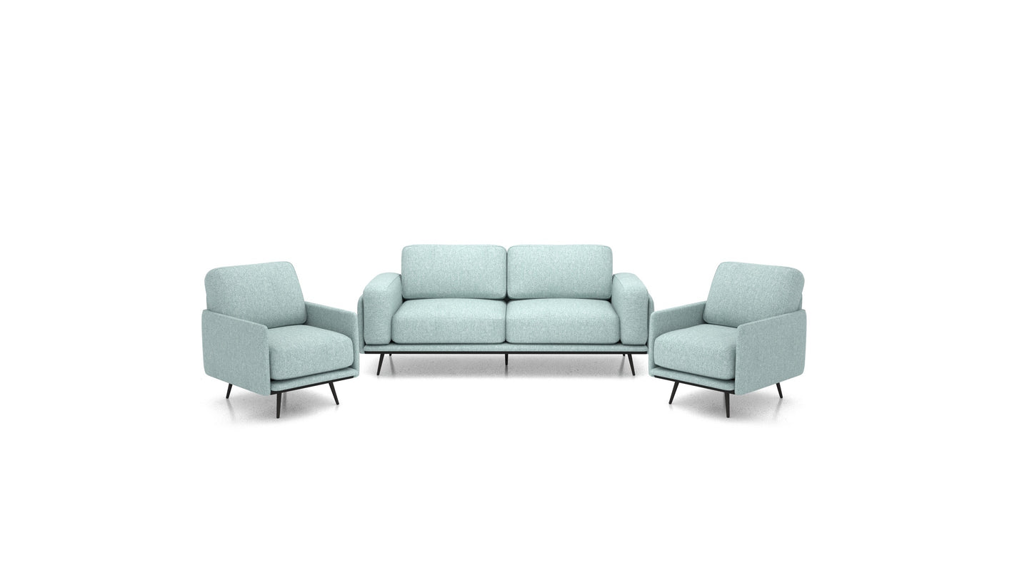 OIKO M, modularna sjedeća garnitura FEYDOM u tkanini Alure DE-75 Pastel Blue