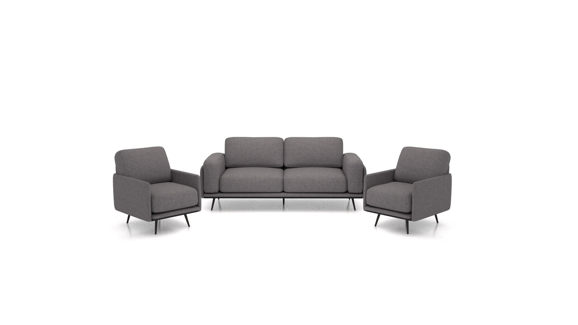 OIKO M, modularna sjedeća garnitura FEYDOM u tkanini Velare ET-12 Dark Grey