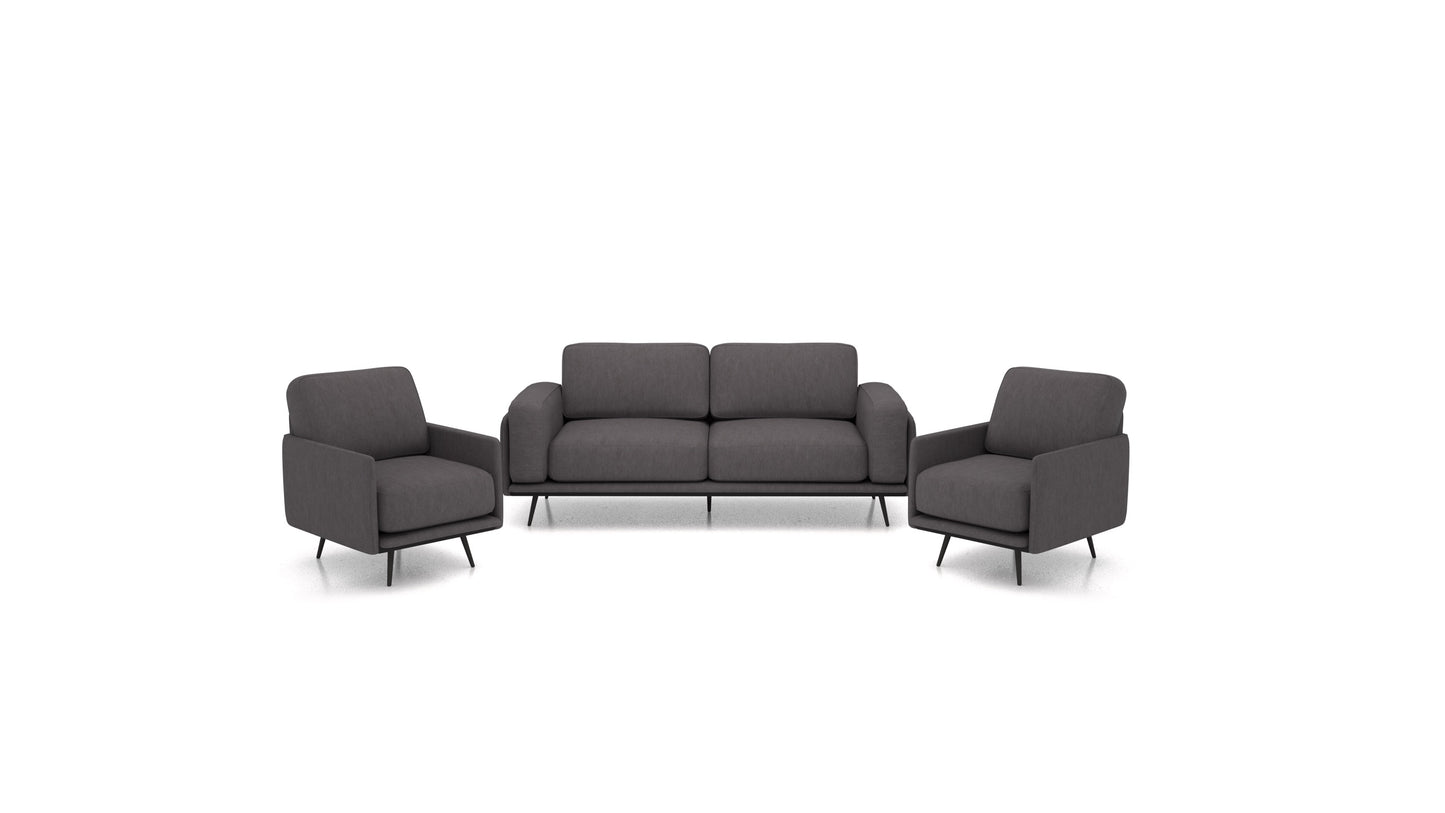 OIKO M, modularna sjedeća garnitura FEYDOM u tkanini Mollia FF-12 Dark Grey