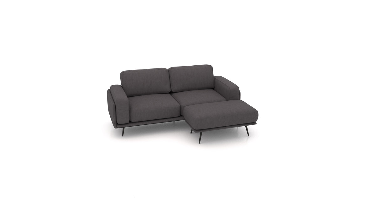 OIKO S, modularna sjedeća garnitura FEYDOM u tkanini Mollia FF-12 Dark Grey