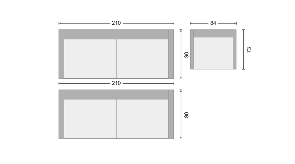 OIKO L &ndash; 2x trosjed + fotelja